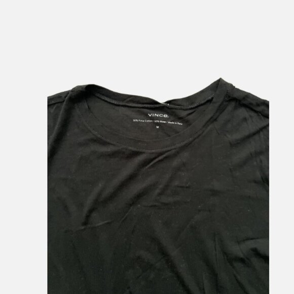 Vince. Solid Long Sleeve T-Shirt Black - Picture 3 of 4